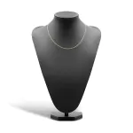 Goldkette als Figarokette diamantiert in Gelbgold 333 / 8K, 45 cm lang, 1,9 mm breit, Gewicht ca. 3 g.