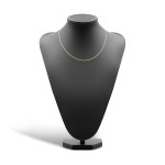 Goldkette als Figarokette diamantiert in Gelbgold 585 / 14K, 45 cm lang, 1,9 mm breit, Gewicht ca. 3.6 g.