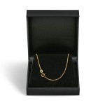 Goldkette als Venezianerkette rund geschlagen in Gelbgold 375 / 9K, 75 cm lang, 1,2 mm breit, Gewicht ca. 5.2 g.
