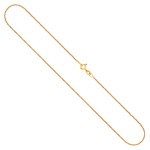 Goldkette als Venezianerkette rund geschlagen in Gelbgold 585 / 14K, 75 cm lang, 1,2 mm breit, Gewicht ca. 6 g.