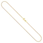 Goldkette als Venezianerkette rund geschlagen in Gelbgold 375 / 9K, 45 cm lang, 1,2 mm breit, Gewicht ca. 3.1 g.