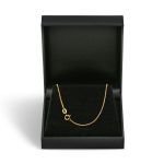 Goldkette als Venezianerkette rund geschlagen in Gelbgold 375 / 9K, 45 cm lang, 1,2 mm breit, Gewicht ca. 3.1 g.