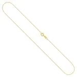 Goldkette als Venezianerkette in Gelbgold 375 / 9K, 42 cm lang, 0,6 mm breit, Gewicht ca. 0.9 g.