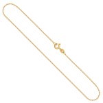 Goldkette als Venezianerkette in Gelbgold 375 / 9K, 40 cm lang, 0,7 mm breit, Gewicht ca. 1.4 g.