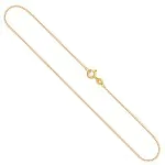 Goldkette als Venezianerkette in Gelbgold 585 / 14K, 36 cm lang, 0,7 mm breit, Gewicht ca. 1.4 g.