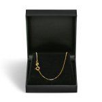 Goldkette als Venezianerkette in Gelbgold 333 / 8K, 36 cm lang, 0,8 mm breit, Gewicht ca. 1.5 g.