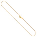 Goldkette als Venezianerkette in Gelbgold 750 / 18K, 36 cm lang, 0,9 mm breit, Gewicht ca. 2.7 g.