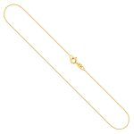 Goldkette als Venezianerkette in Gelbgold 585 / 14K, 40 cm lang, 0,9 mm breit, Gewicht ca. 2.6 g.