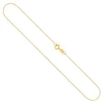 Goldkette als Venezianerkette in Gelbgold 585 / 14K, 42 cm lang, 0,9 mm breit, Gewicht ca. 2.6 g.