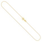Goldkette als Venezianerkette in Gelbgold 585 / 14K, 60 cm lang, 0,9 mm breit, Gewicht ca. 3.7 g.