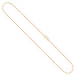 Goldkette als Doppelankerkette in Gelbgold 375 / 9K, 38 cm lang, 1 mm breit, Gewicht ca. 0.6 g.