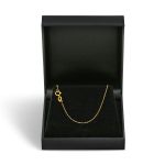 Goldkette als Doppelankerkette in Gelbgold 375 / 9K, 40 cm lang, 1 mm breit, Gewicht ca. 0.6 g.