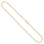 Goldkette als Doppelankerkette in Gelbgold 375 / 9K, 45 cm lang, 1,4 mm breit, Gewicht ca. 1.8 g.