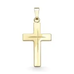 Anhänger Kreuz gesandelt/glanz/diam. , Gelbgold 333 / 8K, Höhe 21 mm, Gewicht ca. 0,65 g