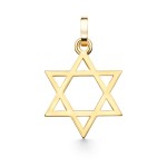 Anhänger Davidstern, Gelbgold 585 / 14K, Höhe 16 mm, Gewicht ca. 0,87 g