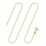 Goldkette als Ankerkette diamantiert in Gelbgold 333 / 8K, 34 cm 1,3 mm breit, Gewicht ca. 1.7 g.