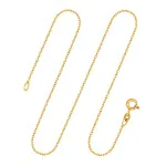 Goldkette als Ankerkette diamantiert in Gelbgold 750 / 18K, 50 cm lang, 1,3 mm breit, Gewicht ca. 3.3 g.