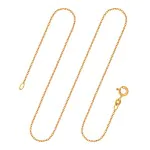 Goldkette als Ankerkette rund in Gelbgold 333 / 8 Karat, 90 cm lang, 1.3 mm breit, Gewicht ca. 3.9 g.