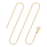 Goldkette als Ankerkette rund in Gelbgold 375 / 9K, 36 cm lang, 1,3 mm breit, Gewicht ca. 1.8 g.