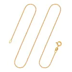 Goldkette als Ankerkette rund in Gelbgold 585 / 14K, 65 cm lang, 1,3 mm breit, Gewicht ca. 3.2 g.