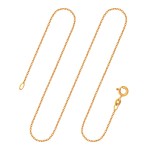 Goldkette als Ankerkette rund in Gelbgold 585 / 14K, 40 cm lang, 1,3 mm breit, Gewicht ca. 2.3 g.