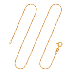 Goldkette als Ankerkette rund in Gelbgold 585 / 14K, 45 cm lang, 1,3 mm breit, Gewicht ca. 2.5 g.