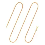 Goldkette als Ankerkette rund in Gelbgold 585 / 14K, 38 cm lang, 2,4 mm breit, Gewicht ca. 6.1 g.