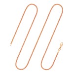 Goldkette als Ankerkette rund in Rotgold 585 / 14K, 45 cm lang, 2,4 mm breit, Gewicht ca. 7.5 g.