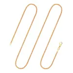 Goldkette als Ankerkette rund in Gelbgold 750 / 18K, 80 cm lang, 2,4 mm breit, Gewicht ca. 16 g.