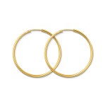 Ohrringe, Creolen, Gelbgold 333 / 8K, Außendurchmesser 40 mm, Breite 2 mm, Gewicht ca. 1.4 g