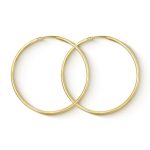 EDELIND Ohrringe, Creolen, Gelbgold 333 / 8K, Außendurchmesser 50 mm, Breite 2 mm, Gewicht ca. 1.7 g