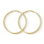 Ohrringe, Creolen, Gelbgold 750 / 18K, Außendurchmesser 50 mm, Breite 2 mm, Gewicht ca. 2.3 g