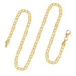 Goldkette als Fantasiekette in Gelbgold 333 / 8K, 55 cm lang, 3,5 mm breit, Gewicht ca. 4.5 g.