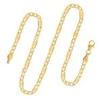 Goldkette als Fantasiekette in Gelbgold 333 / 8K, 36 cm lang, 3,5 mm breit, Gewicht ca. 2.9 g.