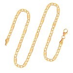 Goldkette als Fantasiekette in Gelbgold 333 / 8K, 65 cm lang, 3,5 mm breit, Gewicht ca. 5.3 g.
