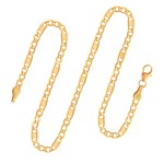 Goldkette als Fantasiekette in Gelbgold 333 / 8K, 50 cm lang, 3,5 mm breit, Gewicht ca. 4.1 g.