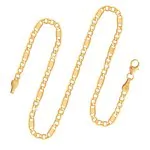 Goldkette als Fantasiekette in Gelbgold 375 / 9 Karat, 80 cm lang, 3.5 mm Breit, Gewicht ca. 6.0 g.