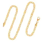 Goldkette als Fantasiekette in Gelbgold 375 / 9 Karat, 95 cm lang, 3.5 mm breit, Gewicht ca. 7.8 g.