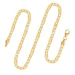 Goldkette als Fantasiekette in Gelbgold 585 / 14K, 55 cm lang, 3,5 mm Breit, Gewicht ca. 4.7 g.