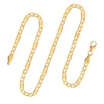 Goldkette als Fantasiekette in Gelbgold 585 / 14K, 50 cm lang, 3,5 mm Breit, Gewicht ca. 4,5 g.