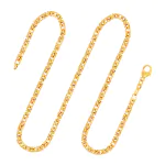 Goldkette als Königskette in Gelbgold 585 / 14K, 85 cm lang, 3,2 mm breit, Gewicht ca. 62.0 g.