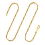 Goldkette als Kordelkette hohl in Gelbgold 375 / 9K, 50 cm lang, 2,1 mm breit, Gewicht ca. 2.6 g.