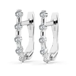 0,2 Karat Diamant Creolen, Weißgold 585 / 14 Karat, Gewicht ca. 1.6 g.