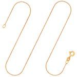 Goldkette als Panzerkette flach in Gelbgold 333 / 8K, 45 cm lang, 1,1 mm breit, Gewicht ca. 1.4 g.