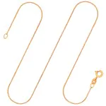Goldkette als Panzerkette flach in Gelbgold 375 / 9K, 36 cm lang, 1,1 mm breit, Gewicht ca. 1.3 g.