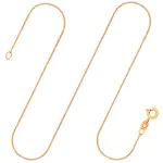 Goldkette als Panzerkette flach in Gelbgold 750 / 18 Karat, 38 cm lang, 1.1 mm breit, Gewicht ca. 1.8 g.