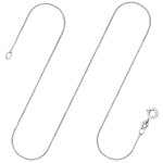 Goldkette als Panzerkette flach in Weißgold 750 / 18 Karat, 50 cm lang, 1.1 mm breit, Gewicht ca. 2.3 g.