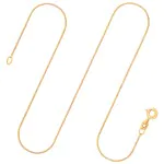 Goldkette als Panzerkette flach in Gelbgold 375 / 9K, 36 cm lang, 0,8 mm breit, Gewicht ca. 0.9 g.
