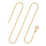 Goldkette als Panzerkette flach in Gelbgold 333 / 8K, 75 cm, 1,6 mm breit, Gewicht ca. 5.2 g.