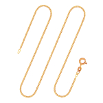 Goldkette als Panzerkette flach in Gelbgold 333 / 8K, 38 cm lang, 1,6 mm breit, Gewicht ca. 2.7 g.
